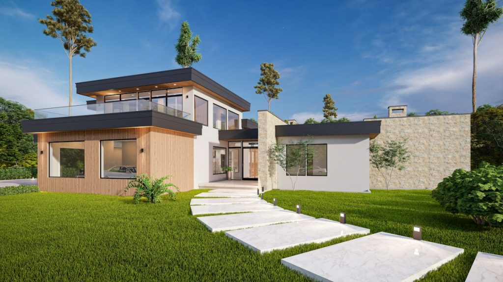 Modern detached house illustrating a phased home-building project in Nigeria