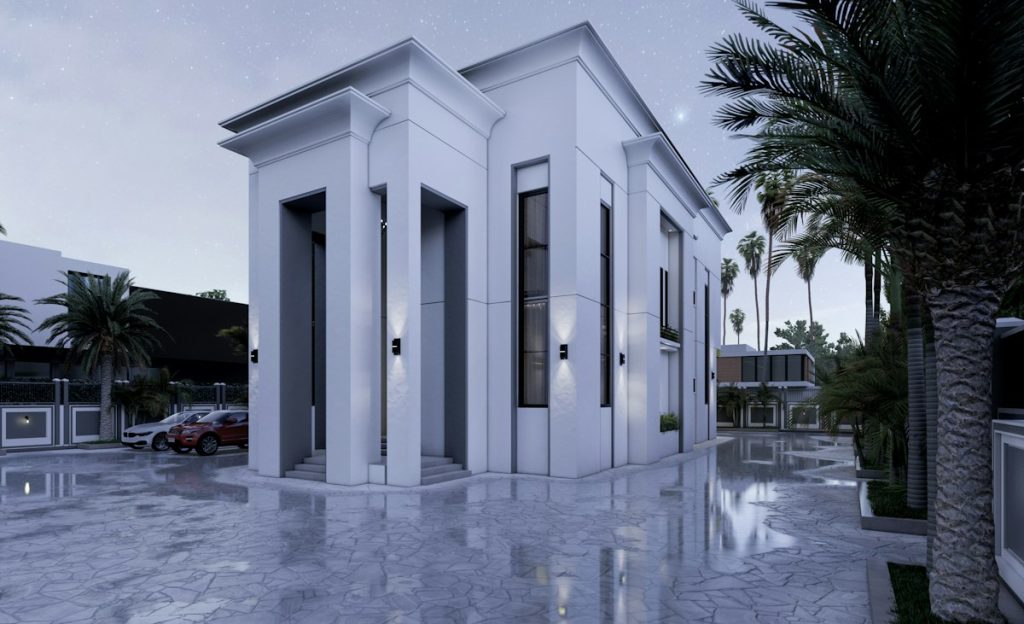 Modern residential duplex in Nigeria, illustrating important checks before paying a property deposit